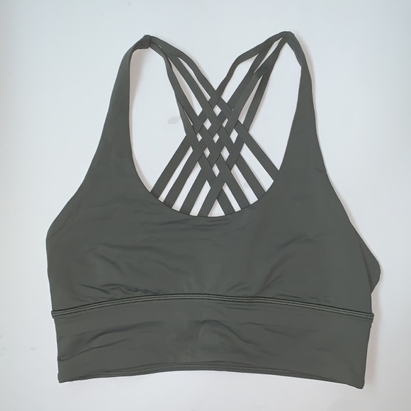 LULULEMON FREE TO BE MOVED SPORTS BRA - SIZE 6 - GREY SAGE - Picture 1 of 4